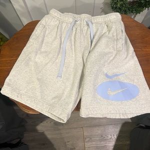 Nike men’s fleece shorts. Grey. Size medium.